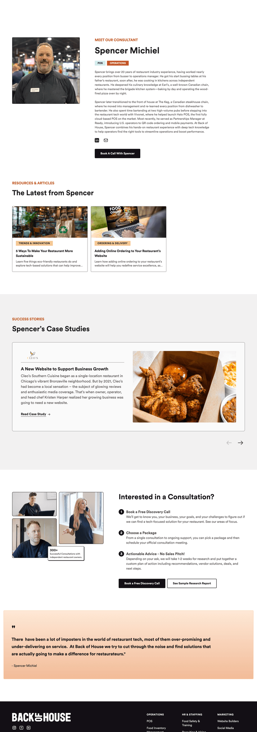 Develop dedicated author pages